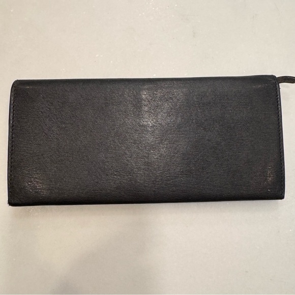 dunhill Black Leather Men's / Women’s Bi-Fold Long Wallet - Picture 7 of 15